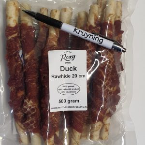 Rawhide met Duck 20 cm, 100 x 500 gram