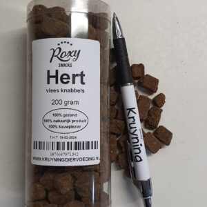 Vlees knabbels Hert 12 x 200 gram