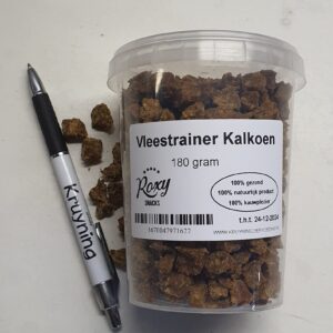 Vleesblokjes puur mini Kalkoen 12 x 180 gram